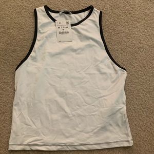 Swimsuit material sleeveless top